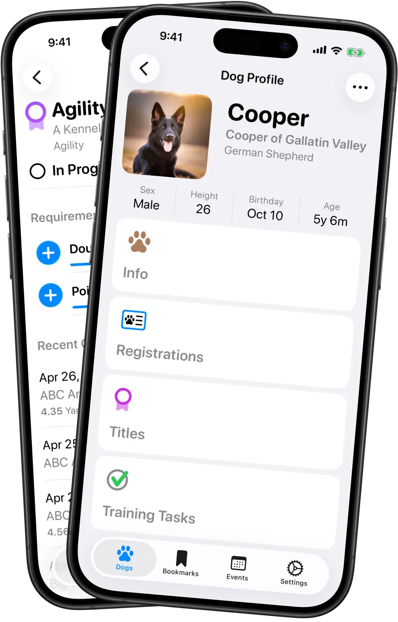 Image showing 2 iPhones displaying the Ruff Title app.
